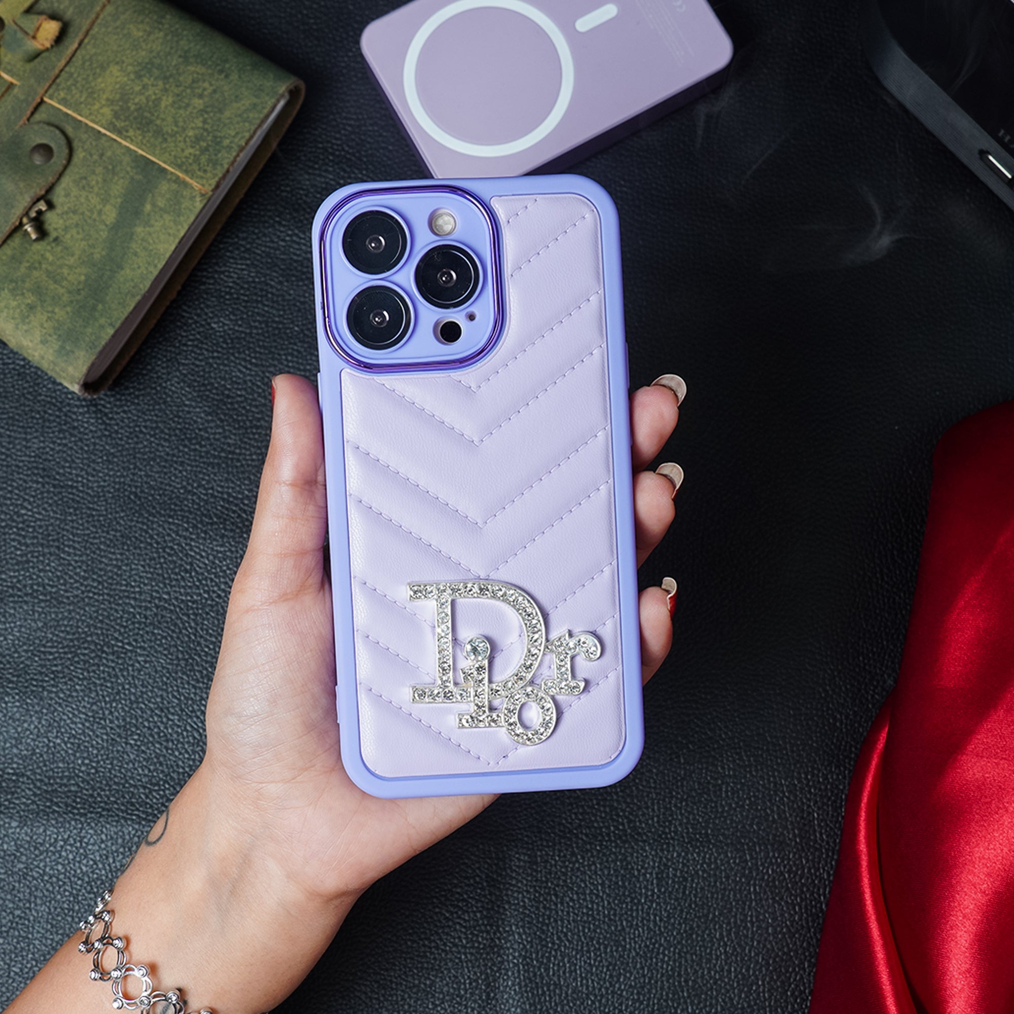 Luxury Dior Logo Shiny Case iPhone