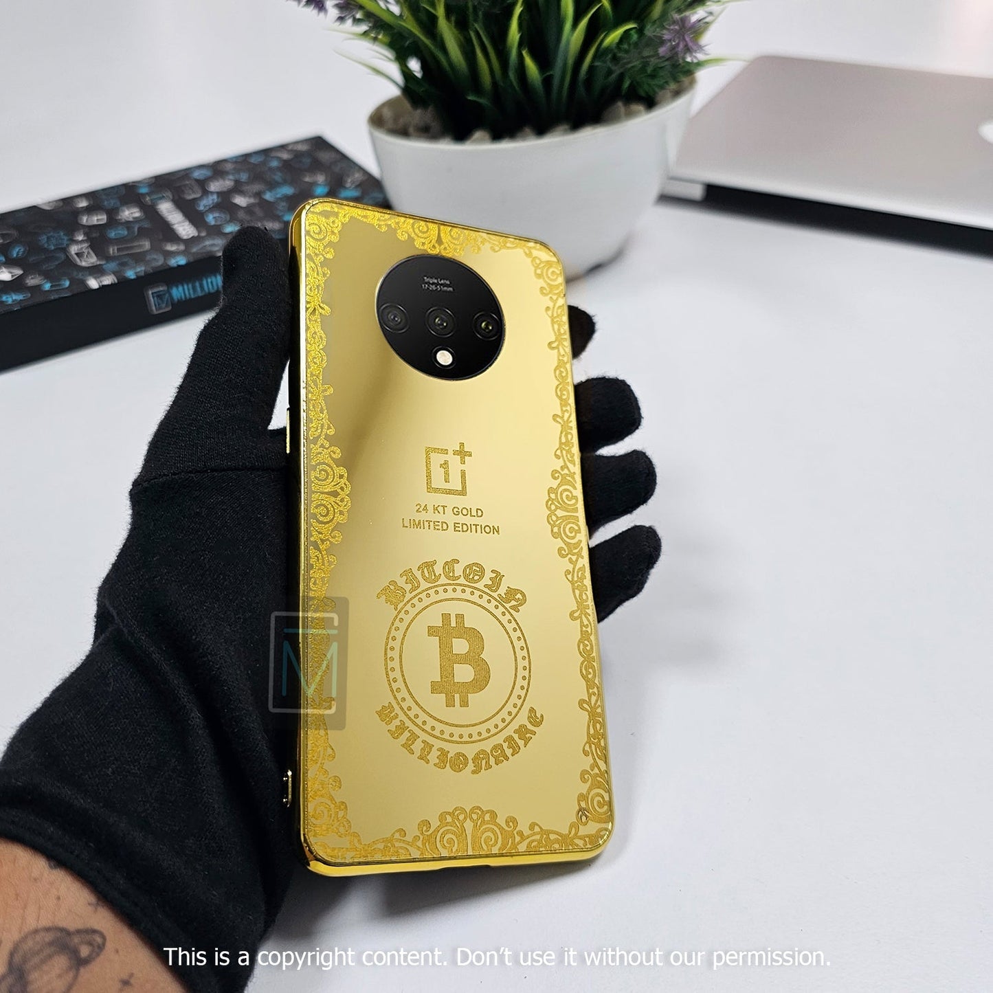 Crafted Gold Bitcoin Luxurious Camera Protective Case - OnePlus