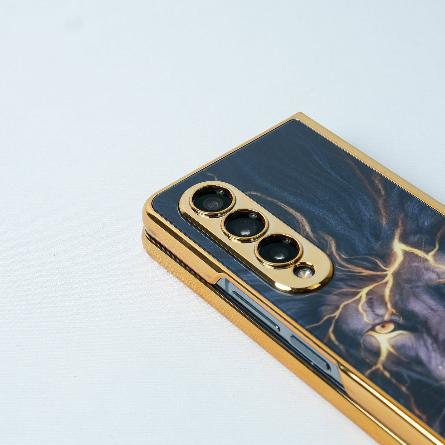 Galaxy Z Fold4 Lion Pattern Glass Case