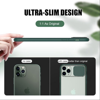 iPhone 11 Series Camera Lens Slide Protection Matte Case