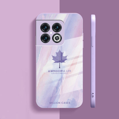 OnePlus Series Watercolor Mapple Leaf Glass Case