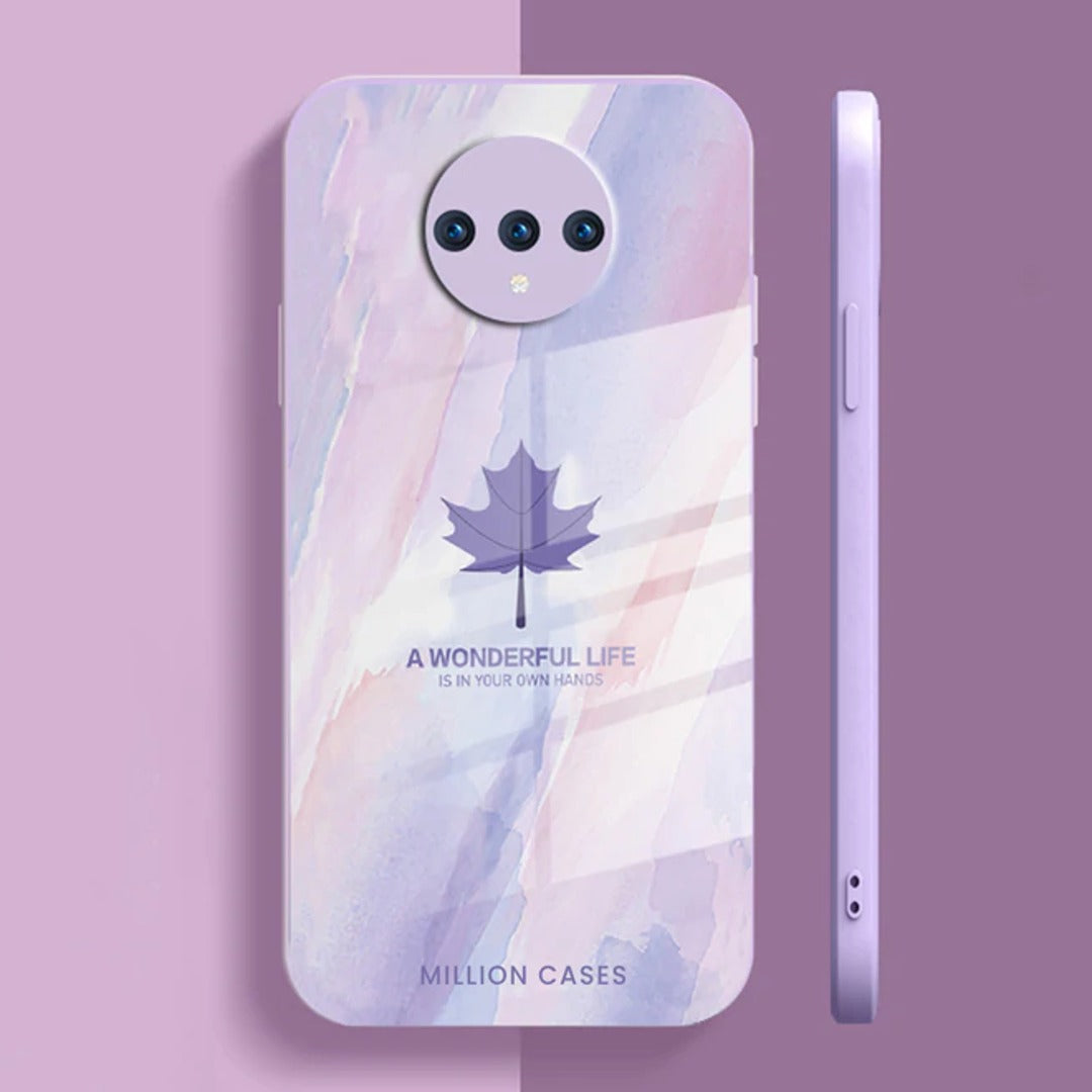 OnePlus Series Watercolor Mapple Leaf Glass Case