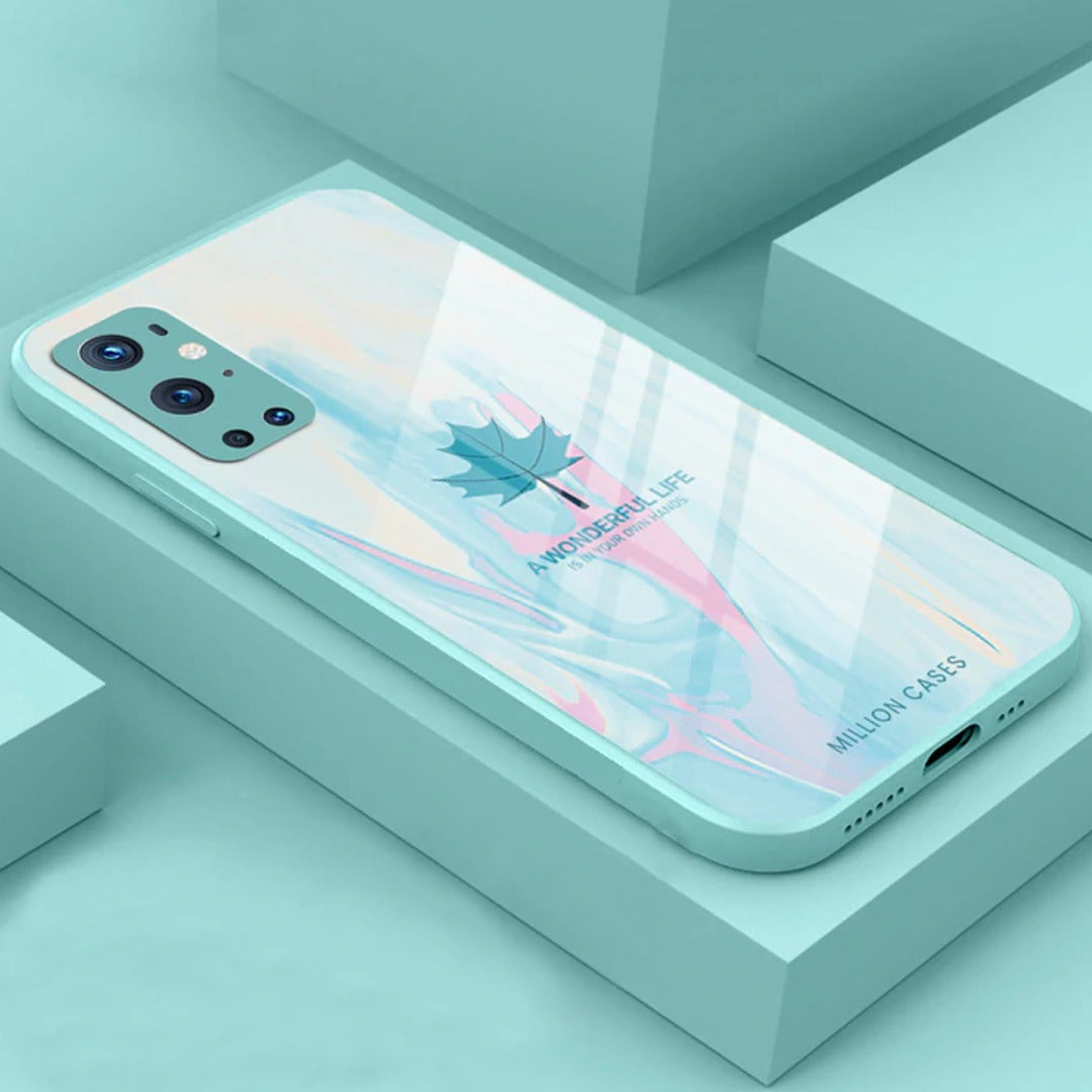 OnePlus Series Watercolor Mapple Leaf Glass Case