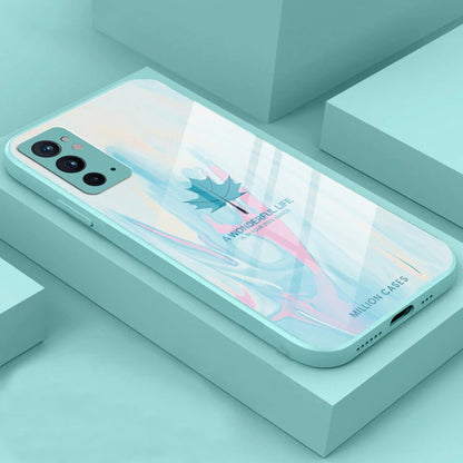 OnePlus Series Watercolor Mapple Leaf Glass Case