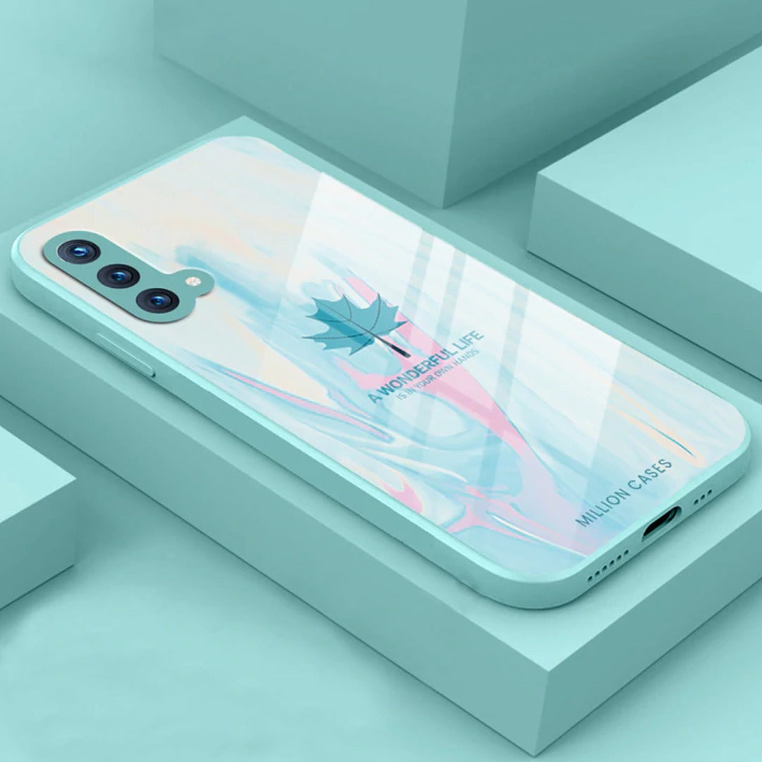 OnePlus Series Watercolor Mapple Leaf Glass Case