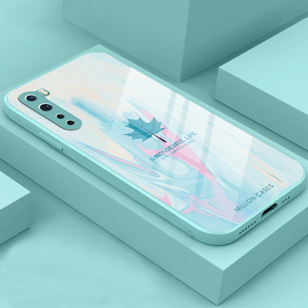 OnePlus Series Watercolor Mapple Leaf Glass Case