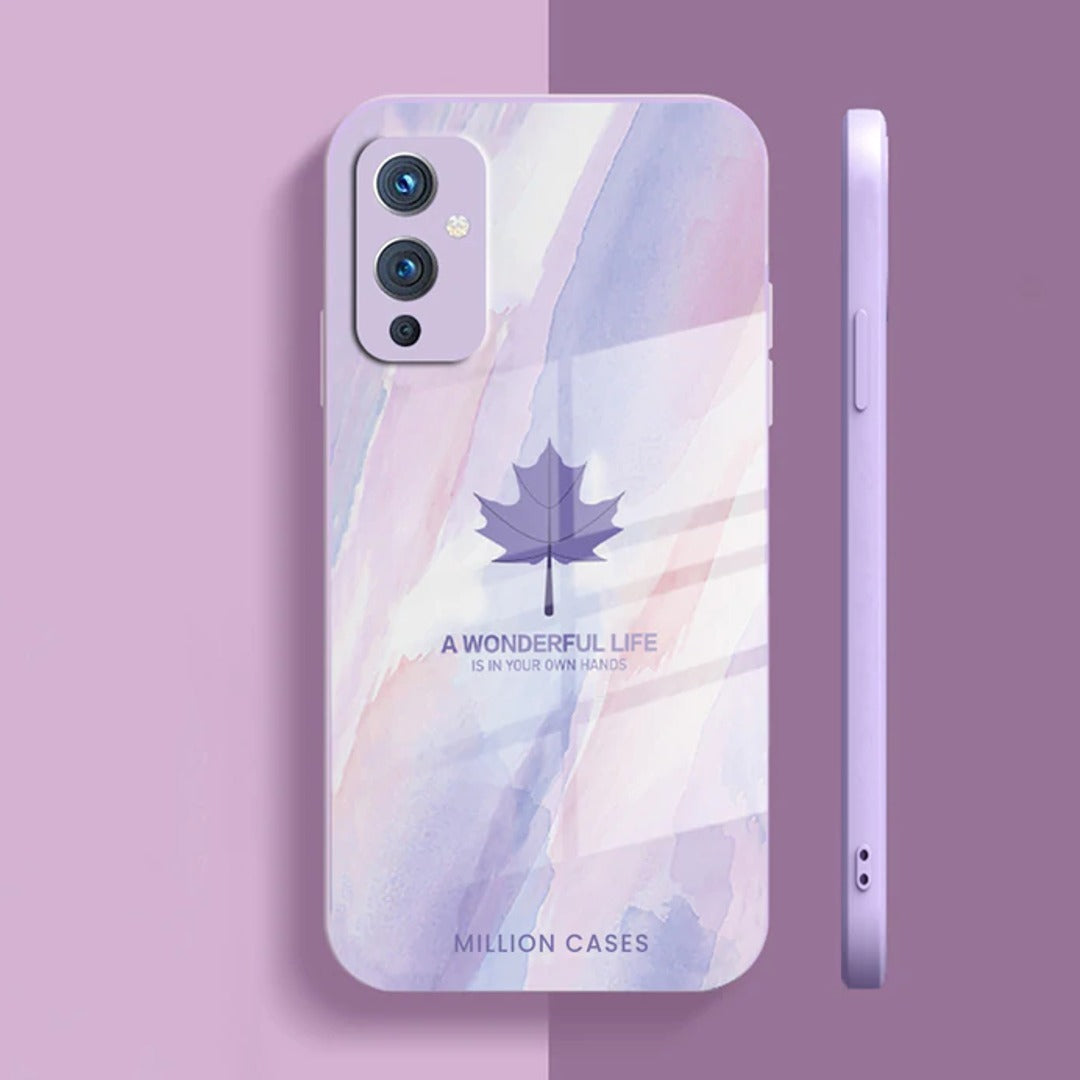 OnePlus Series Watercolor Mapple Leaf Glass Case