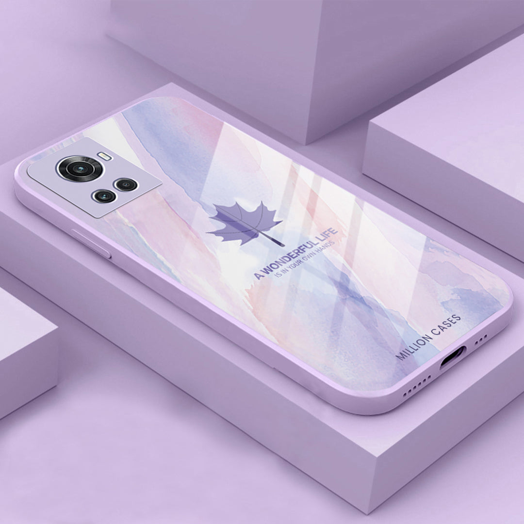 OnePlus Series Watercolor Mapple Leaf Glass Case