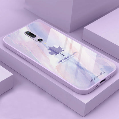 OnePlus Series Watercolor Mapple Leaf Glass Case