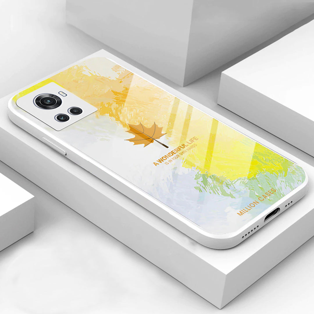 OnePlus Series Watercolor Mapple Leaf Glass Case