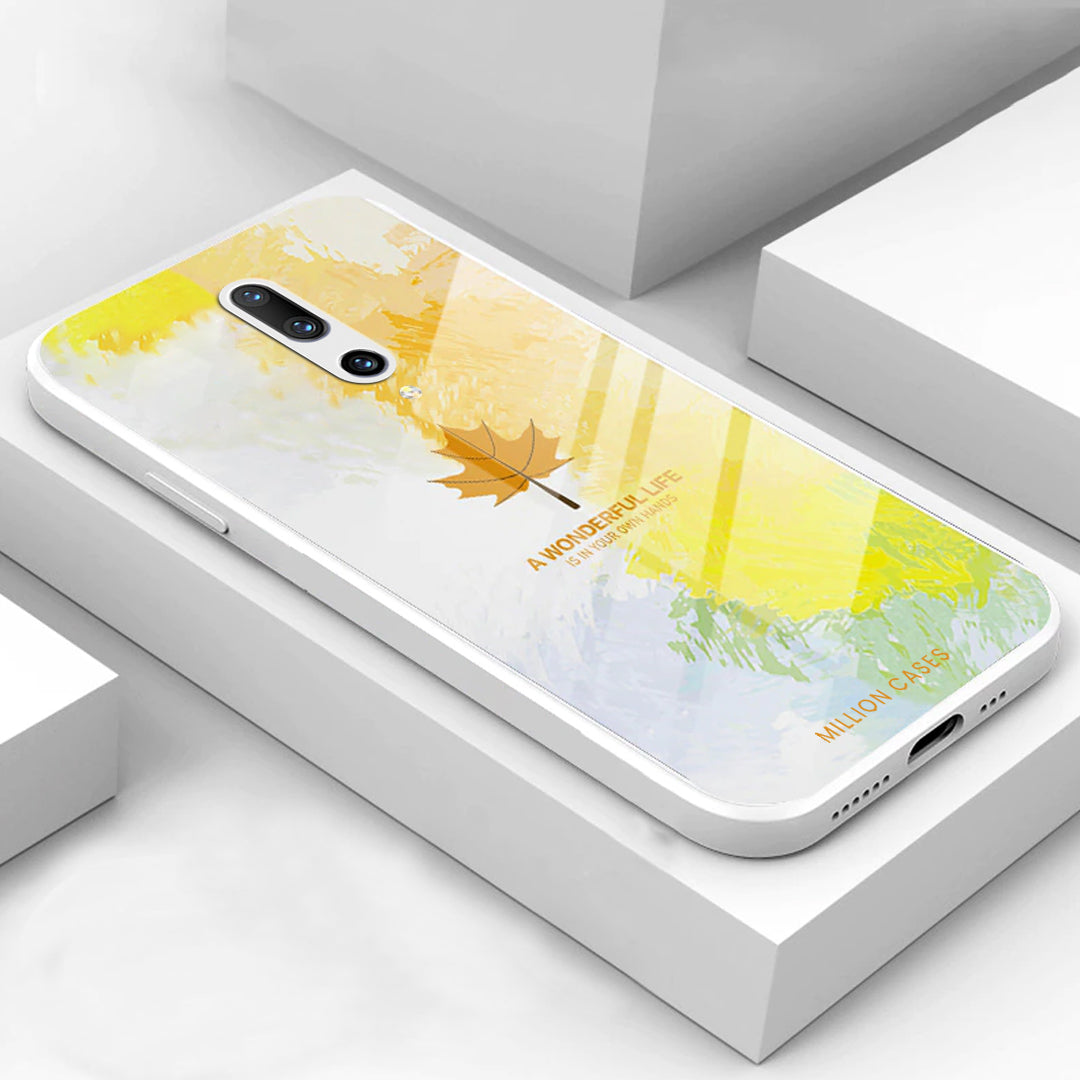 OnePlus Series Watercolor Mapple Leaf Glass Case