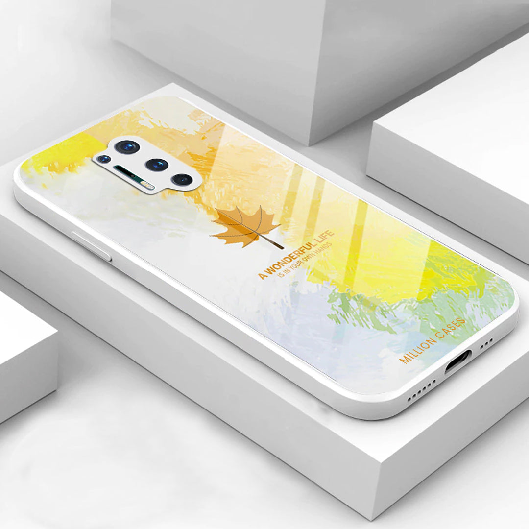 OnePlus Series Watercolor Mapple Leaf Glass Case