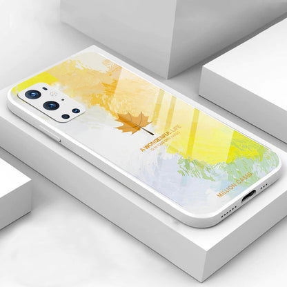 OnePlus Series Watercolor Mapple Leaf Glass Case