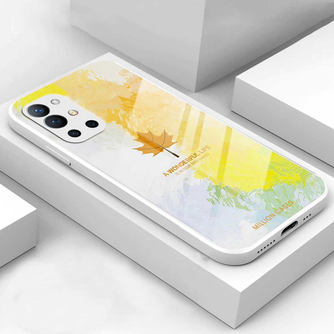 OnePlus Series Watercolor Mapple Leaf Glass Case