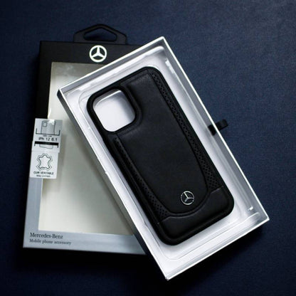 Mercedes Benz ® iPhone 12 Genuine Leather Case