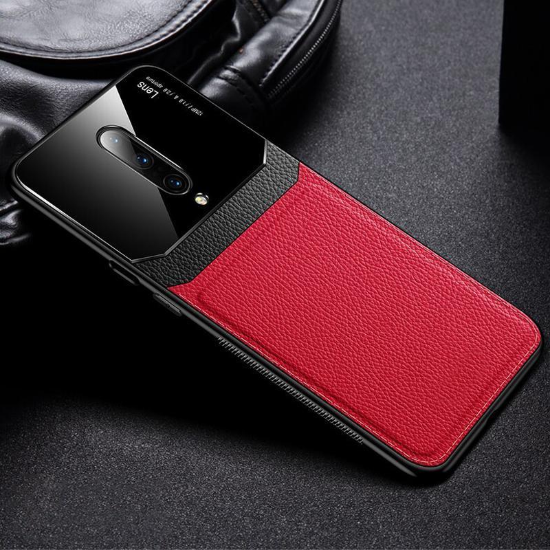 OnePlus 7 Pro Sleek Slim Leather Glass Case