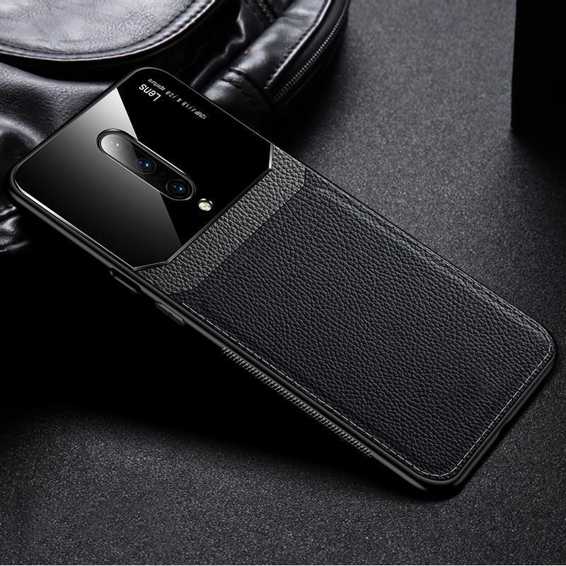 OnePlus 7 Pro Sleek Slim Leather Glass Case