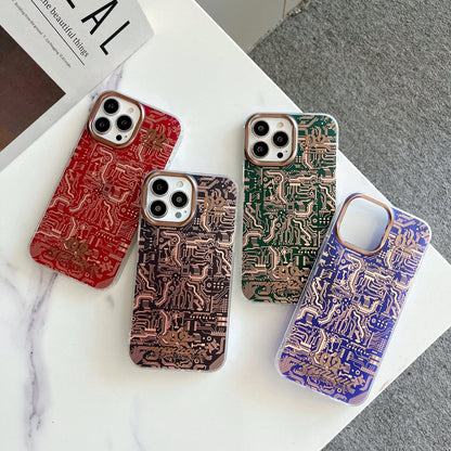 #MK iPhone Series - Chip Texture 3D Vision Frame Case