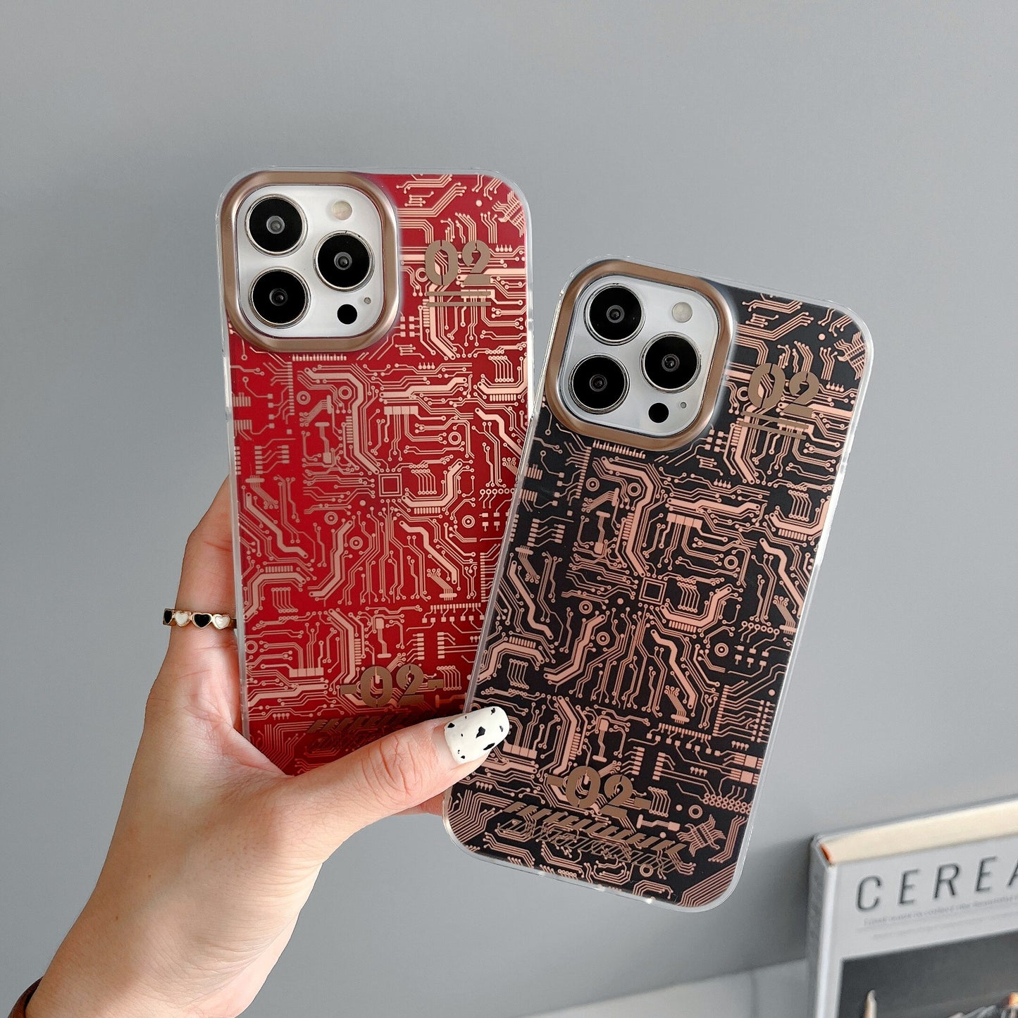 #MK iPhone Series - Chip Texture 3D Vision Frame Case