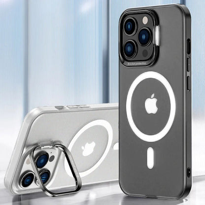 iPhone Series Frosted Matte Case With Kickstand Ring