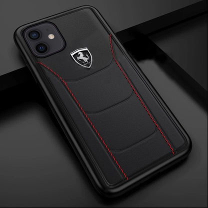 Ferrari ® iPhone 12 Mini Genuine Leather Crafted Limited Edition Case