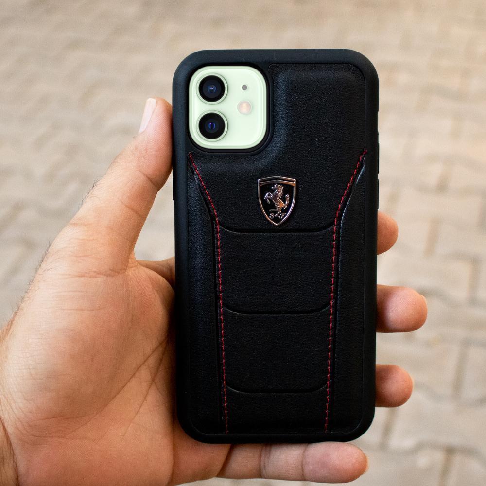 Ferrari ® iPhone 12 Mini Genuine Leather Crafted Limited Edition Case