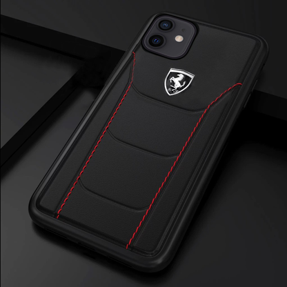 Ferrari ® iPhone 12 Mini Genuine Leather Crafted Limited Edition Case