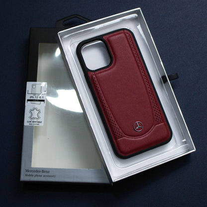 Mercedes Benz ® iPhone 12 Genuine Leather Case