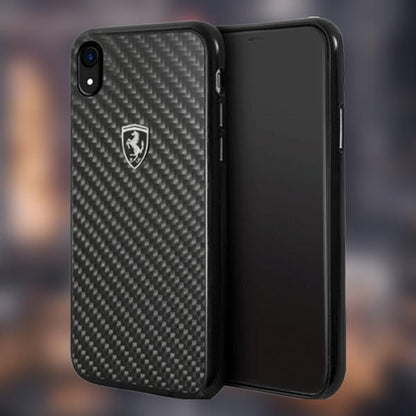 Ferrari ® iPhone XR Carbon Fiber Protective Case