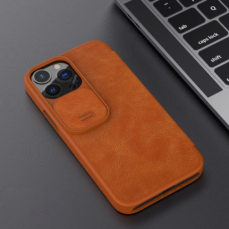 iPhone 13 Pro Camera Protection Leather Flip Case